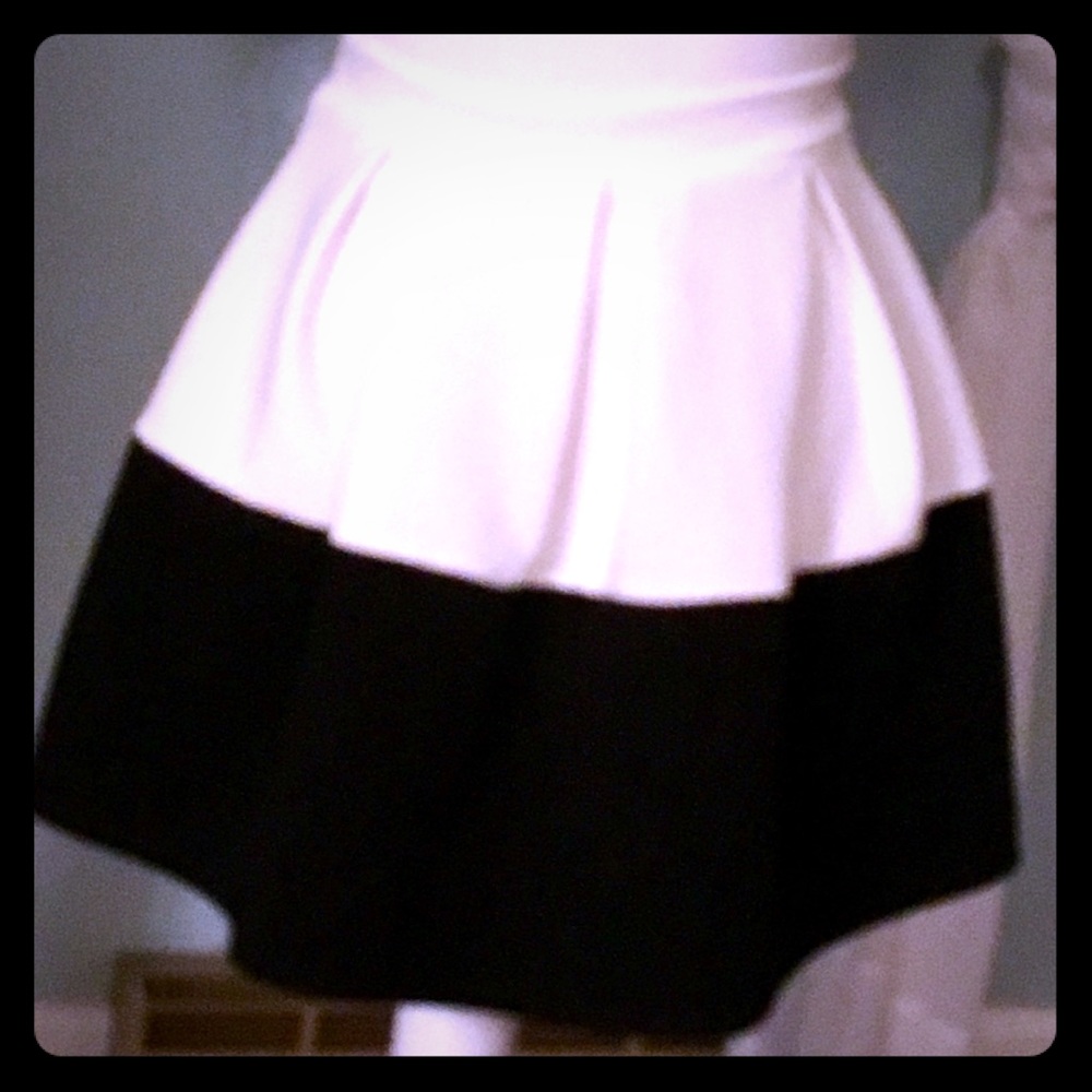 Sage Mini Skirt, size Small. Black and White!